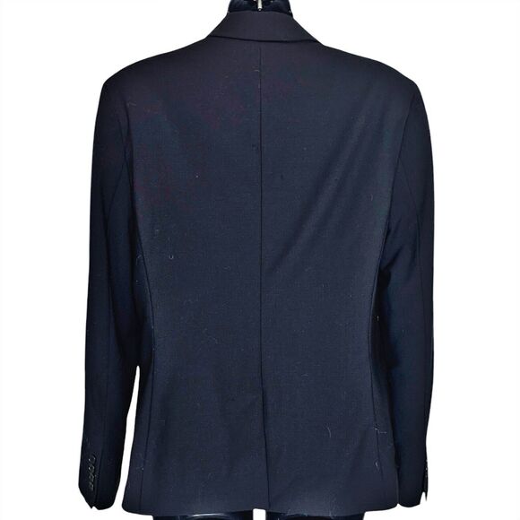 Talbots Black Wool Blend Stretch Blazer Size 8 3-Button Preppy Notch Lapel - Picture 2 of 8